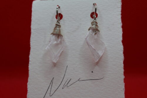 Selenite Wire Wrapped Earrings