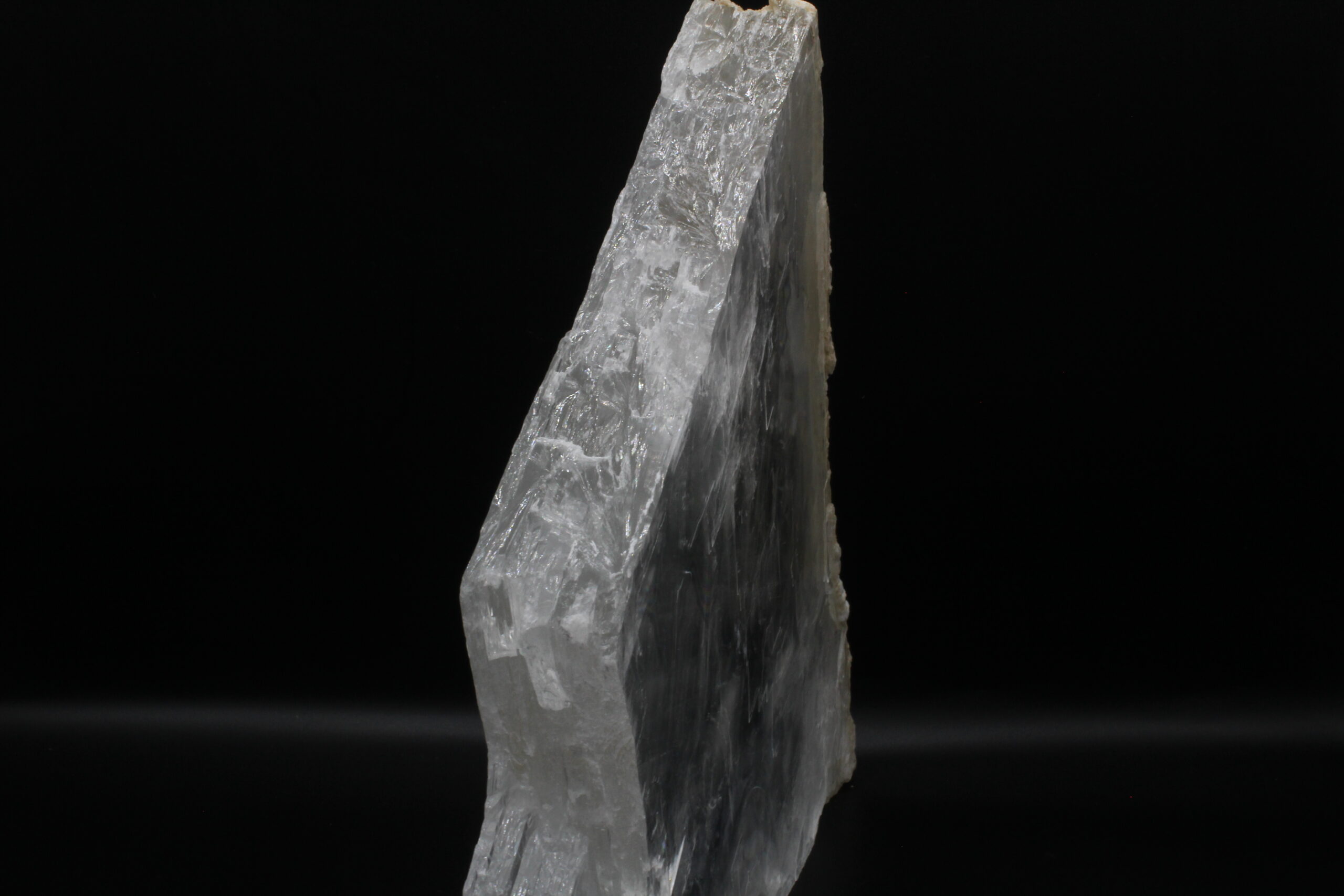 Selenite Stand Up with Coral Edge 12 x 1.5 x 10.25