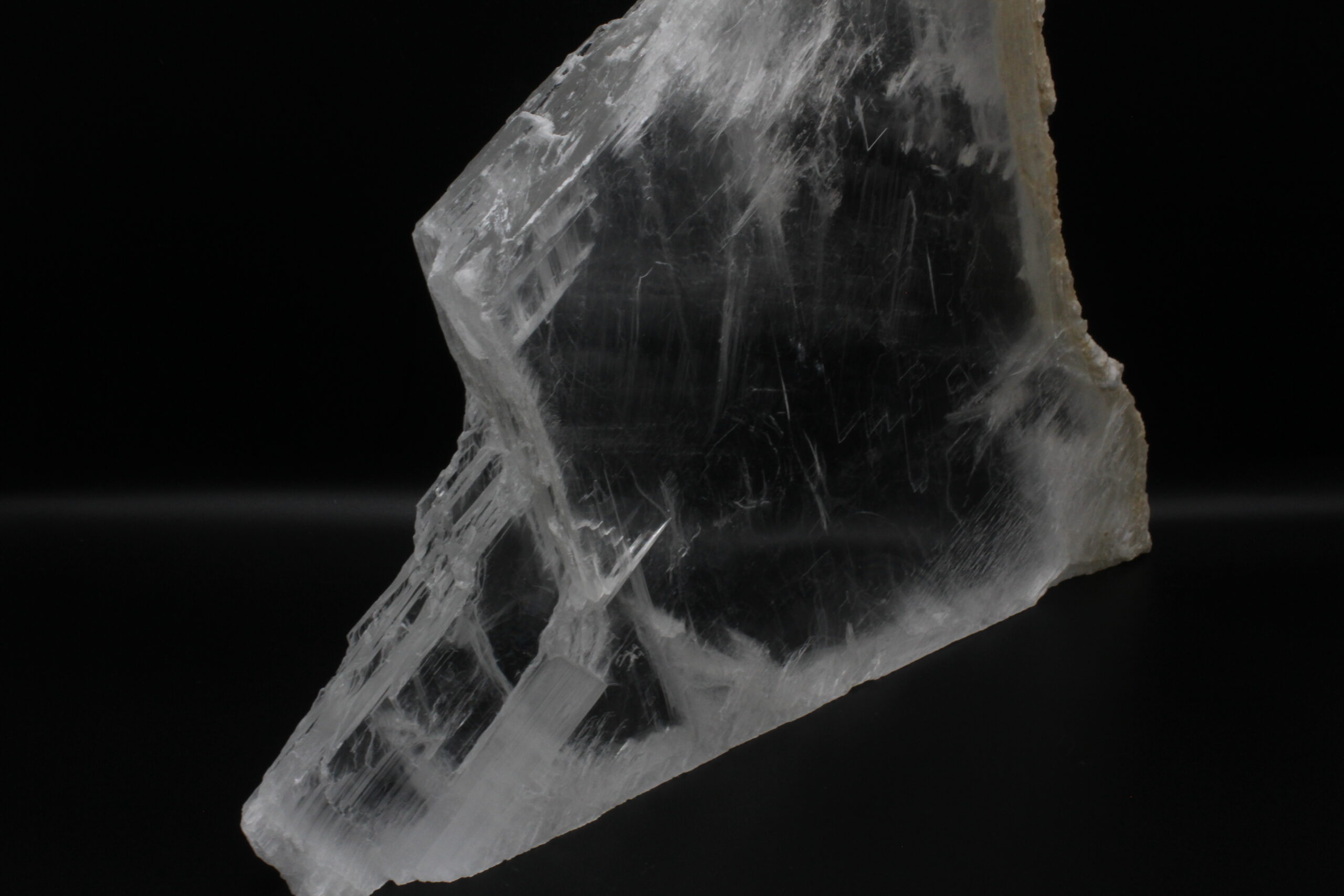 Selenite Stand Up with Coral Edge 12 x 1.5 x 10.25