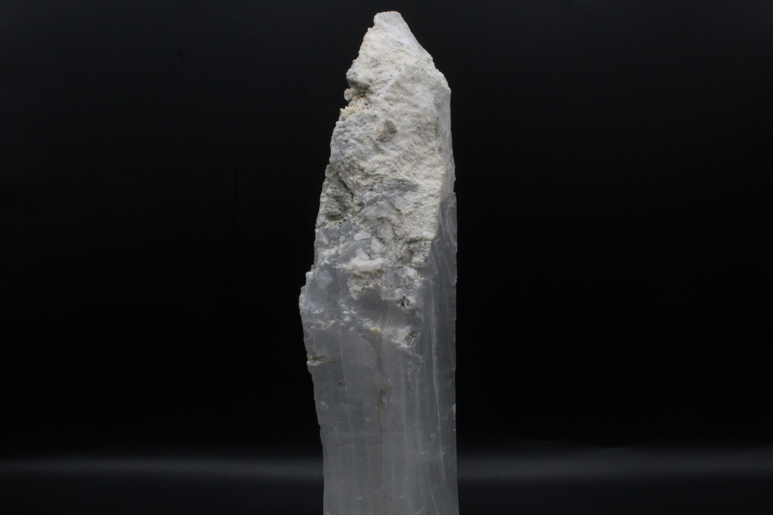 Selenite Stand Up with Coral Edges 3.5 x 2 x10