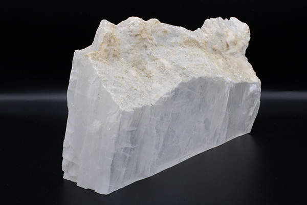 Selenite Stand Up with Coral Edges 8 x 1.5 x 4.08