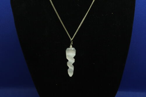 Selenite Twist Pendant Necklace