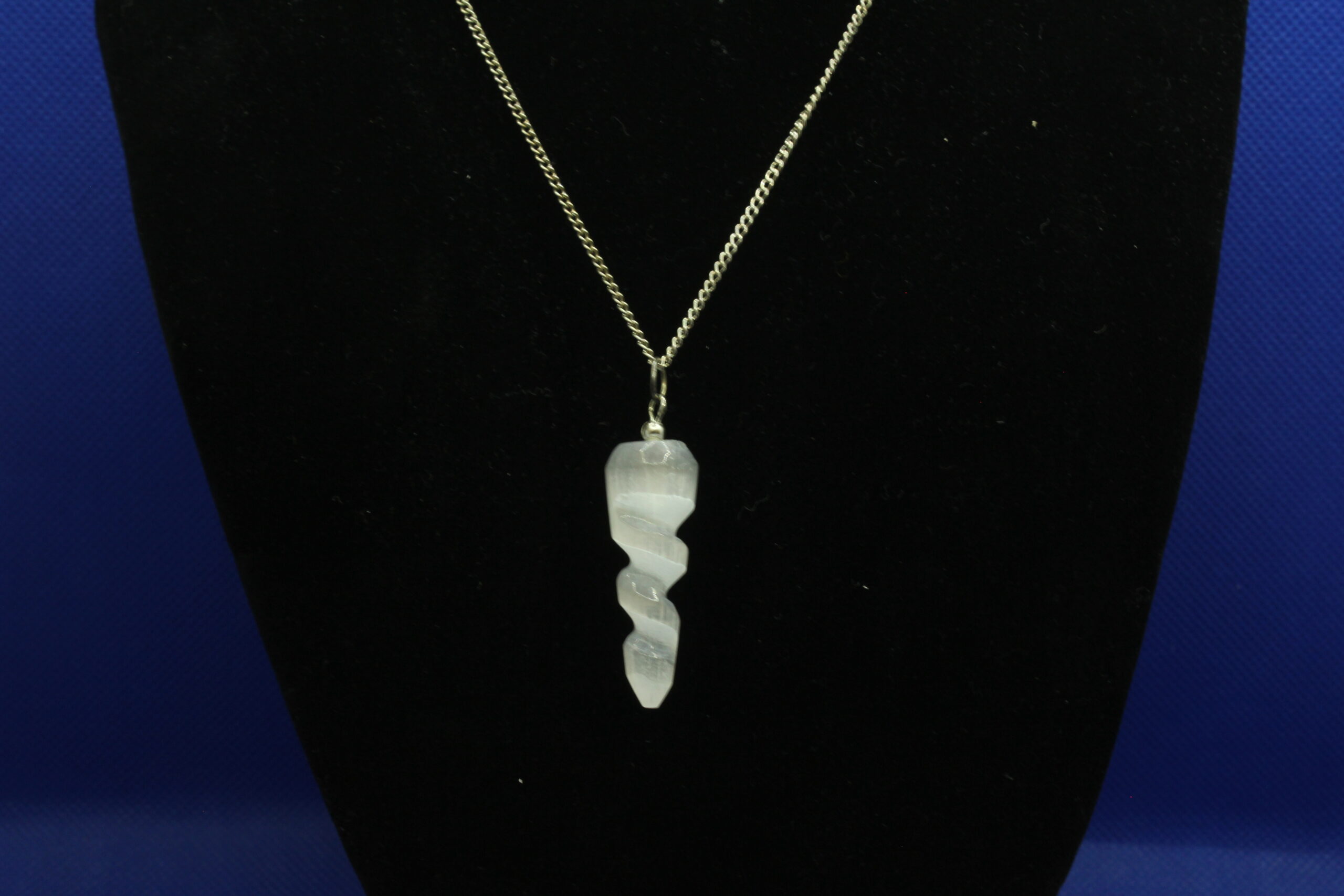 Selenite Twist Pendant Necklace