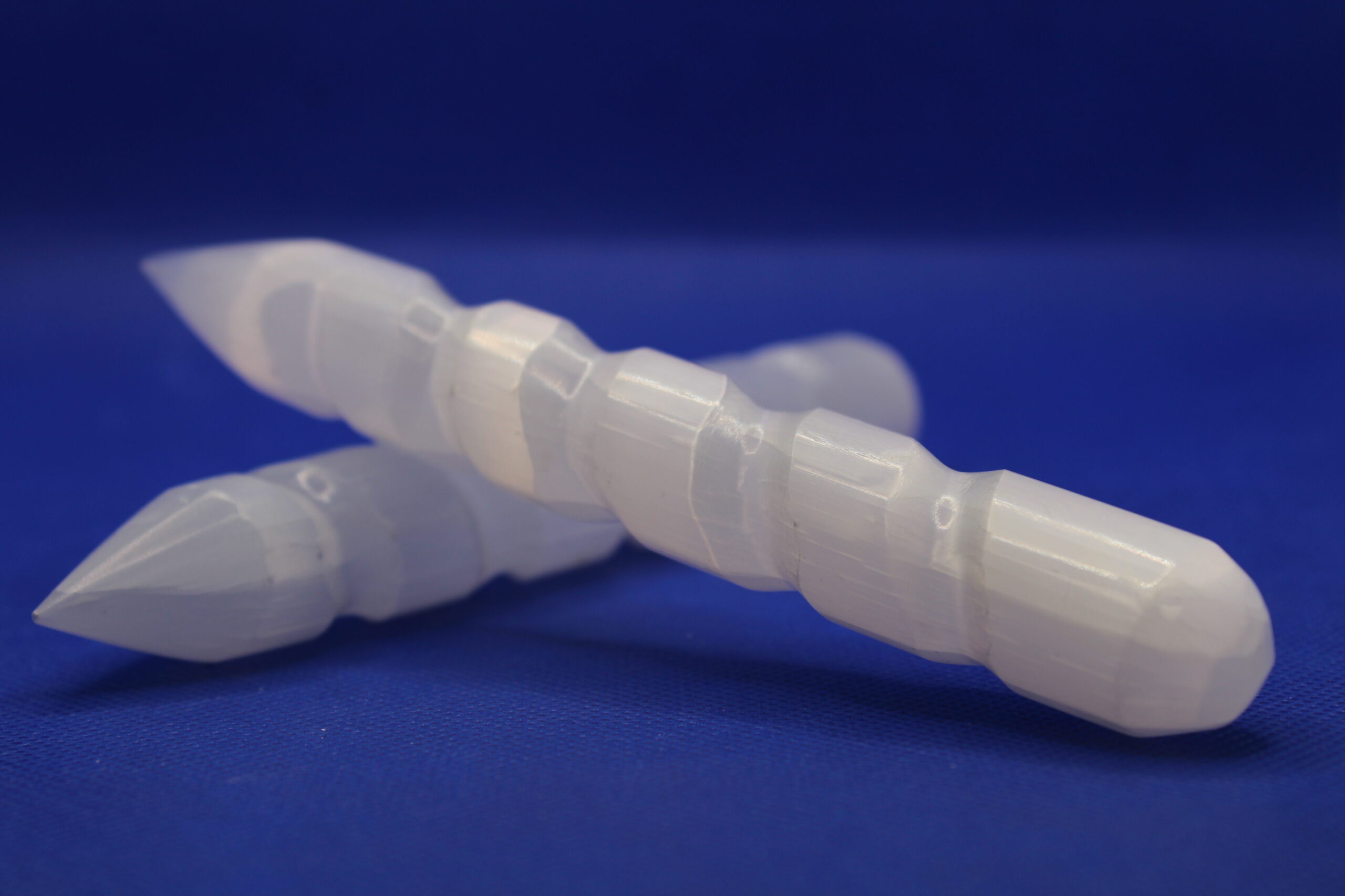 Selenite Twisted Wand