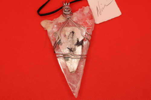 Selenite and Euphoralite Pendant Neck Cuff